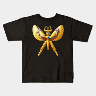 Winged Pharaonic Scarab Kids T-Shirt